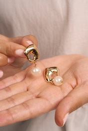 Heliophilia Silver Pendientes de Oro Dorados